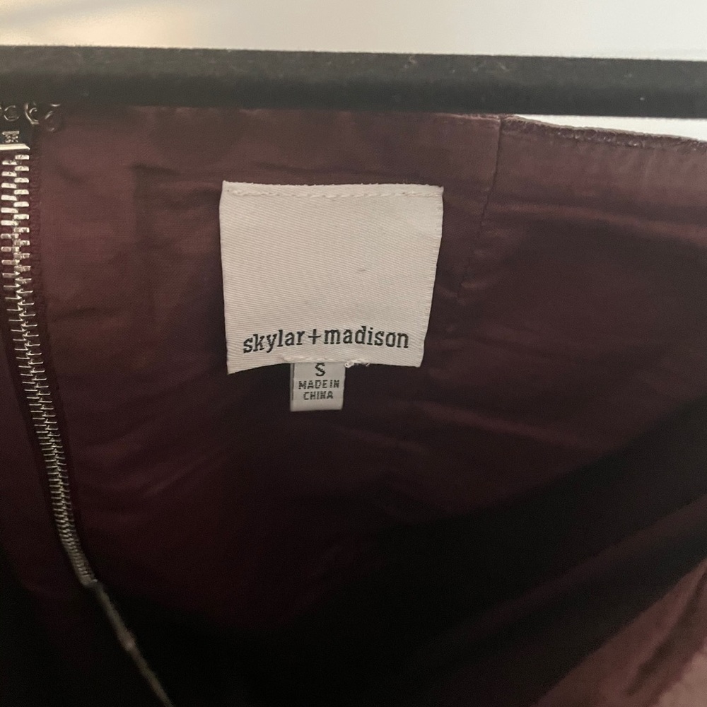 Skylar and Madison Leather Burgundy Mini Dress - Picture 5 of 6